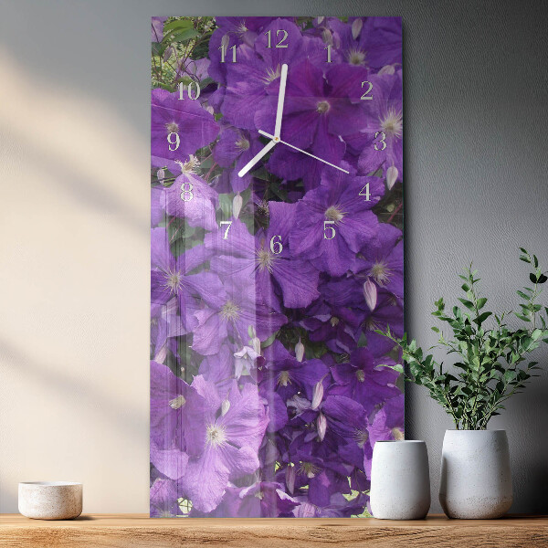 Vertical wall clock Primroses