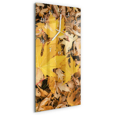 Vertical wall clock Leaves