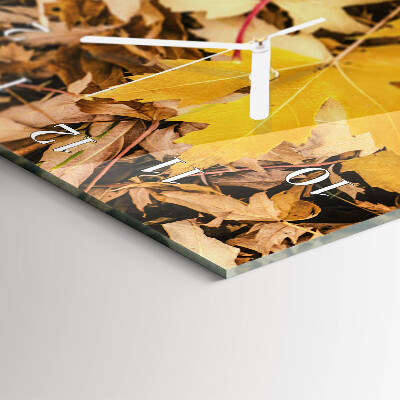 Vertical wall clock Leaves
