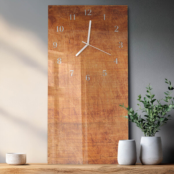 Vertical wall clock Wooden Boards