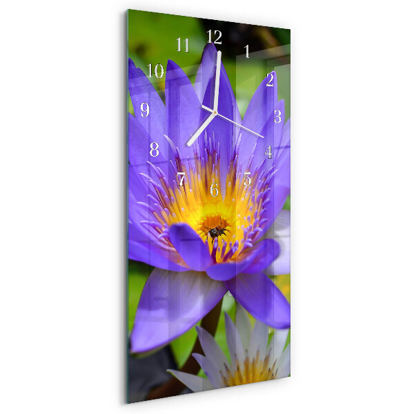 Vertical wall clock Flower