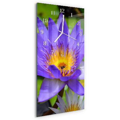 Vertical wall clock Flower