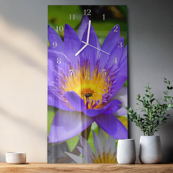 Vertical wall clock Flower
