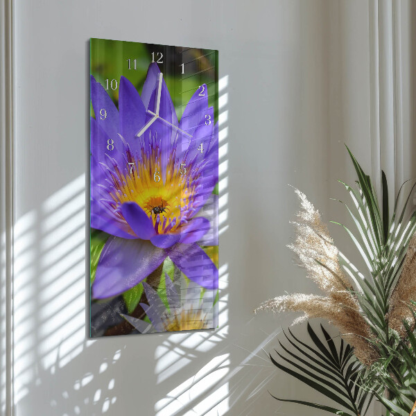 Vertical wall clock Flower