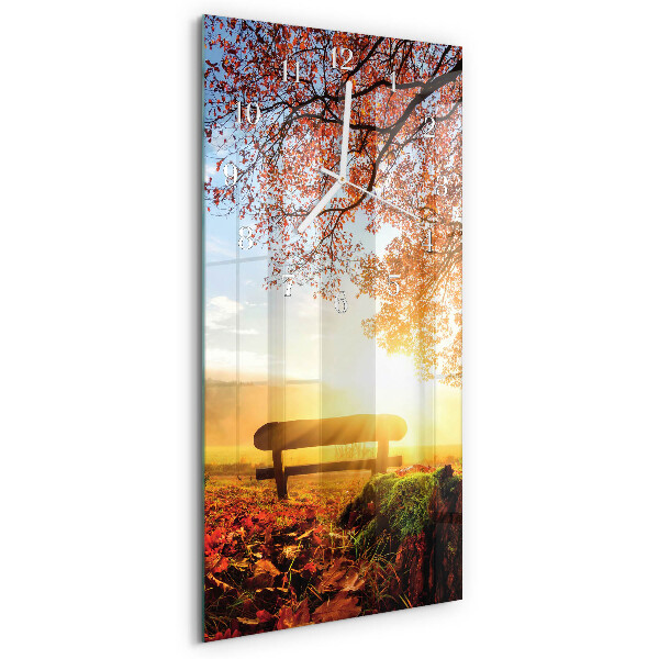 Vertical wall clock Bench in the Park
