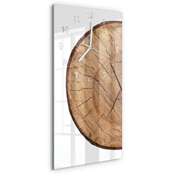 Vertical wall clock Wooden Beams