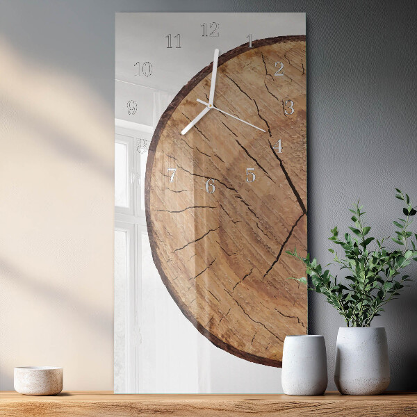 Vertical wall clock Wooden Beams