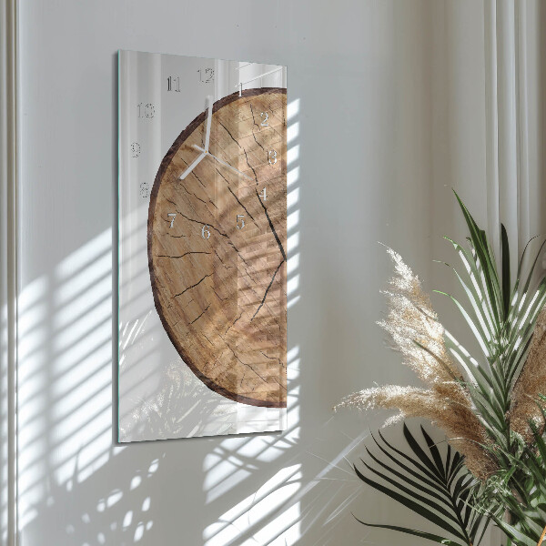 Vertical wall clock Wooden Beams
