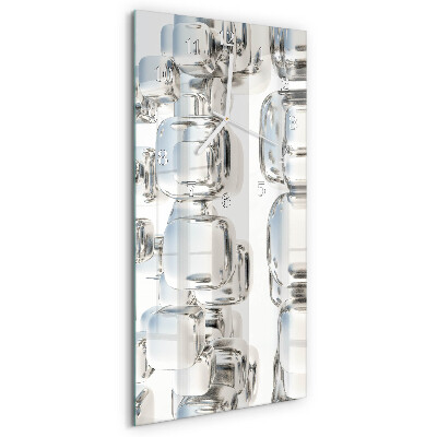 Vertical wall clock 3D cube
