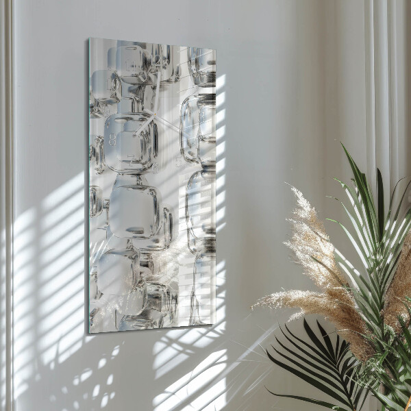 Vertical wall clock 3D cube