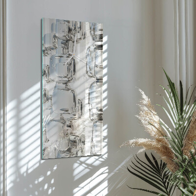 Vertical wall clock 3D cube