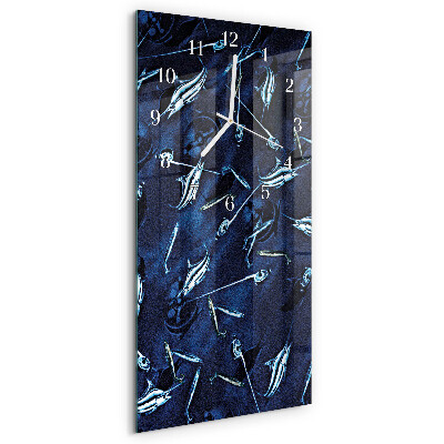 Vertical wall clock Fish