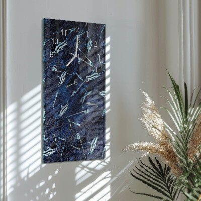 Vertical wall clock Fish