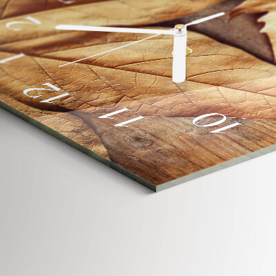 Vertical wall clock Leaves