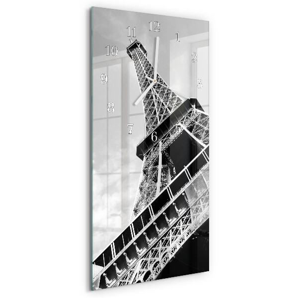 Vertical wall clock Eiffel Tower