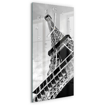 Vertical wall clock Eiffel Tower