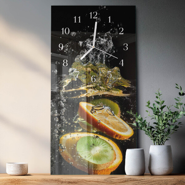 Vertical wall clock Fruit Water