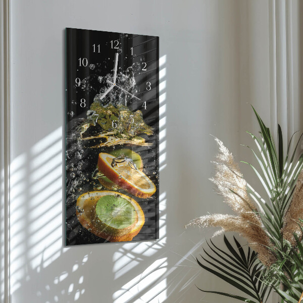 Vertical wall clock Fruit Water
