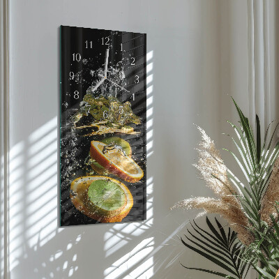 Vertical wall clock Fruit Water