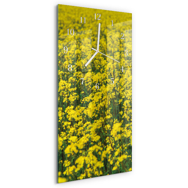 Vertical wall clock Field of Flowers