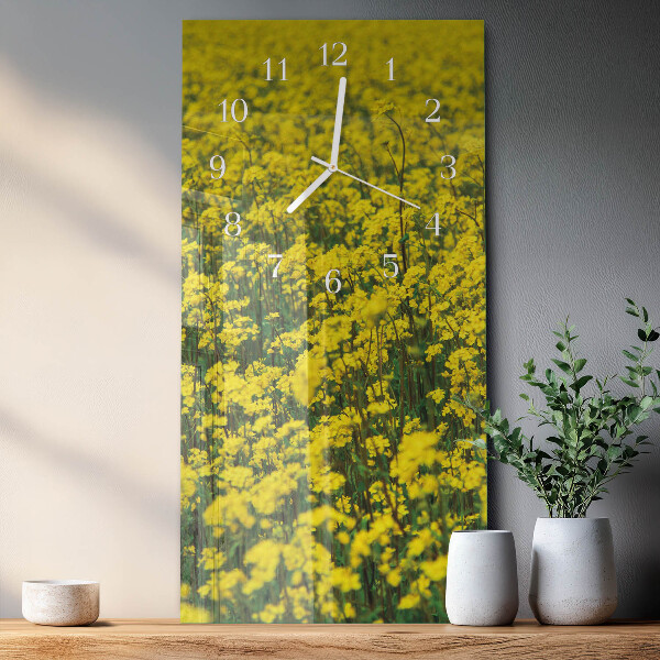 Vertical wall clock Field of Flowers