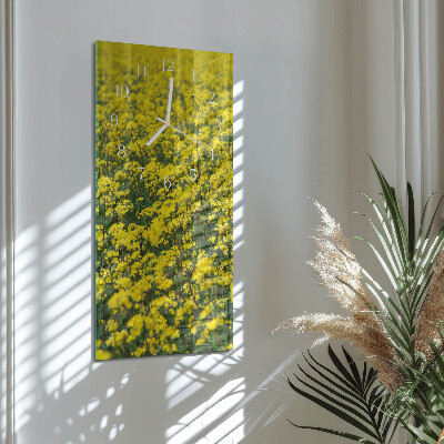 Vertical wall clock Field of Flowers