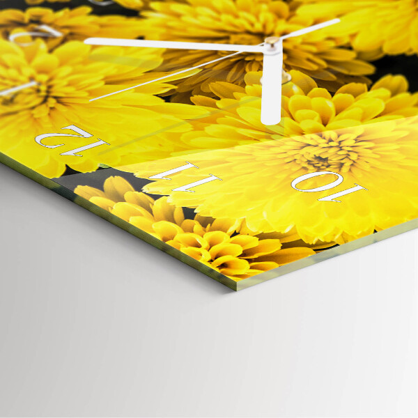 Vertical wall clock Flowers