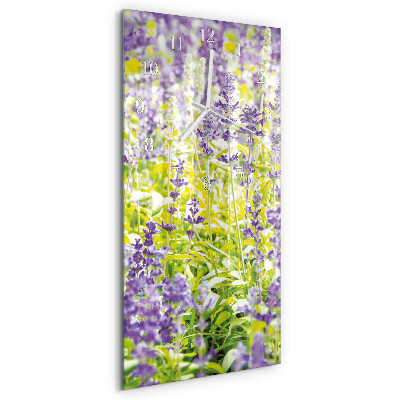 Vertical wall clock Lavender