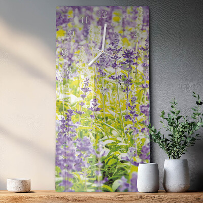 Vertical wall clock Lavender