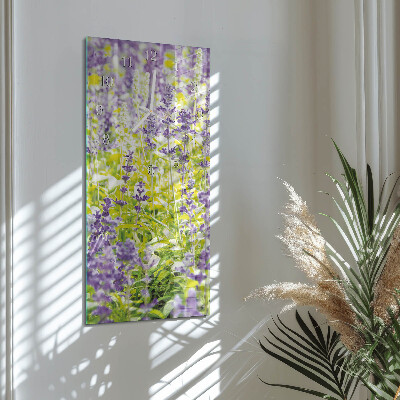Vertical wall clock Lavender
