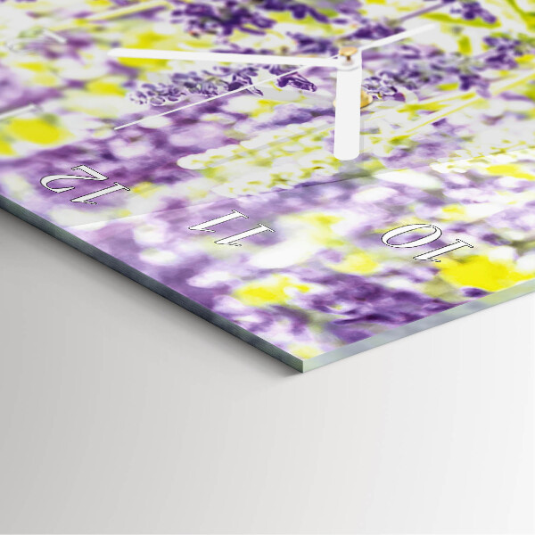 Vertical wall clock Lavender