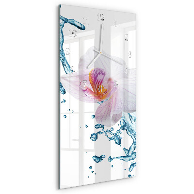 Vertical wall clock Orchid