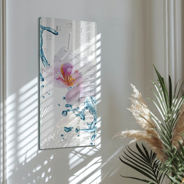Vertical wall clock Orchid