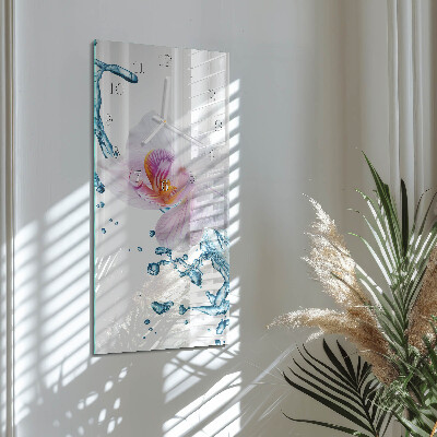Vertical wall clock Orchid