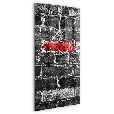 Vertical wall clock Brick