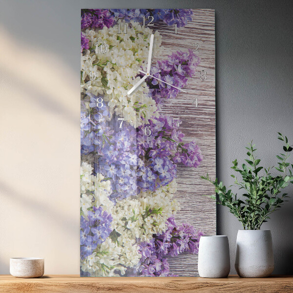 Vertical wall clock Lilac