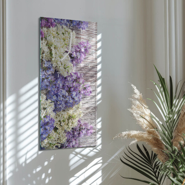 Vertical wall clock Lilac