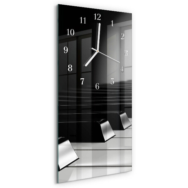 Vertical wall clock Piano Keys