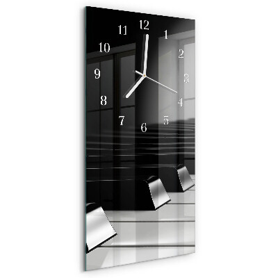 Vertical wall clock Piano Keys