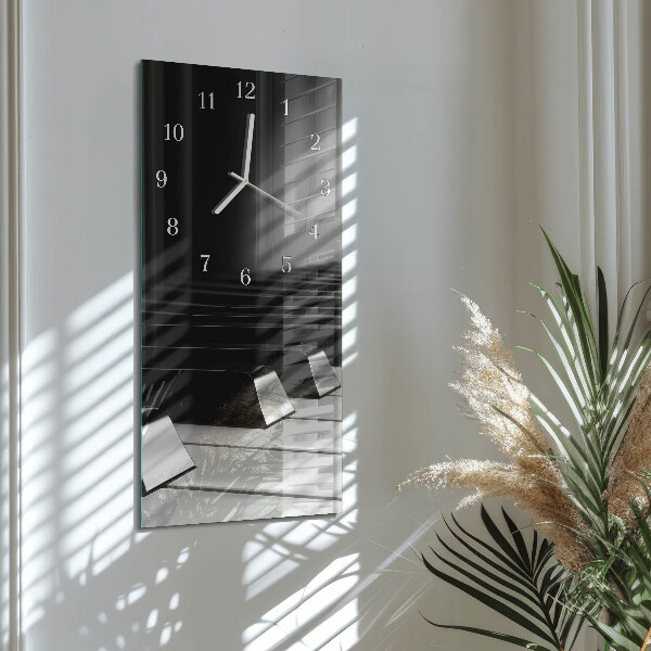Vertical wall clock Piano Keys