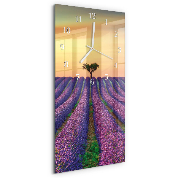 Vertical wall clock Lavender Field