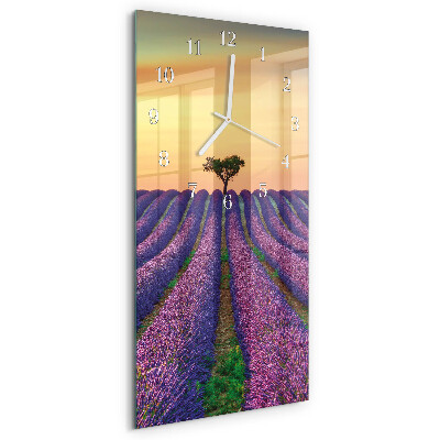 Vertical wall clock Lavender Field