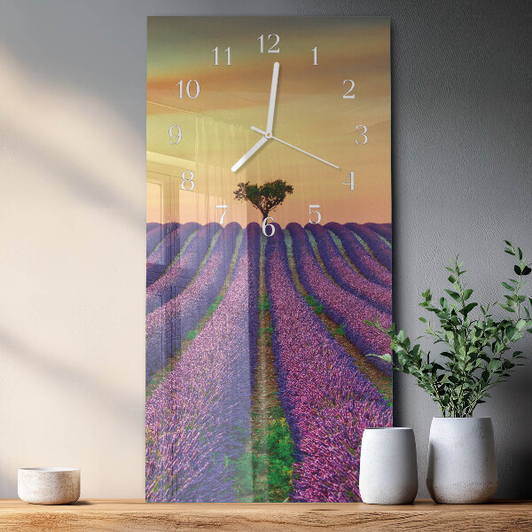 Vertical wall clock Lavender Field