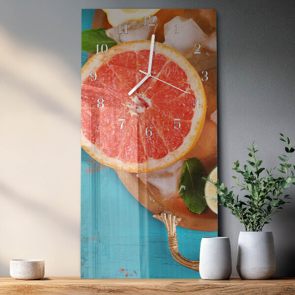 Vertical wall clock Grapefruit