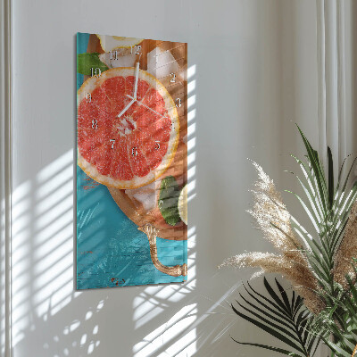 Vertical wall clock Grapefruit