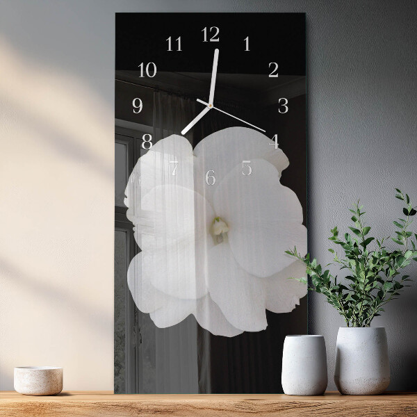 Vertical wall clock Flower