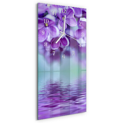 Vertical wall clock Lilac