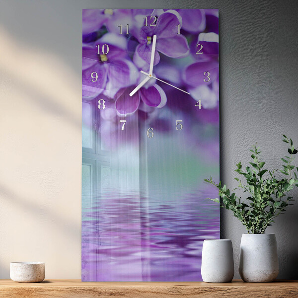 Vertical wall clock Lilac