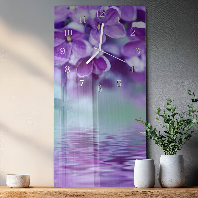 Vertical wall clock Lilac