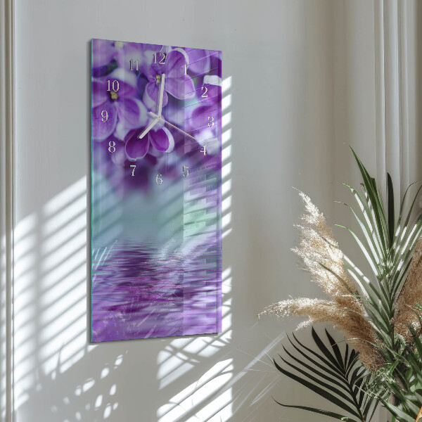 Vertical wall clock Lilac